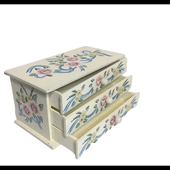 Vintage Mini Dresser Wooden Jewelry Box! - Picture 3 of 8